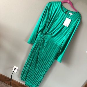 & other stories green midi dress